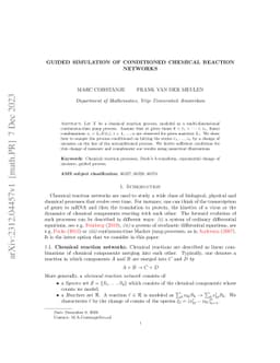 Guided simulation of conditioned chemical reaction networks