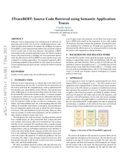 STraceBERT: Source Code Retrieval using Semantic Application Traces