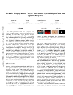 DARNet: Bridging Domain Gaps in Cross-Domain Few-Shot Segmentation with
  Dynamic Adaptation