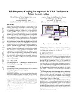 Soft Frequency Capping for Improved Ad Click Prediction in Yahoo Gemini
  Native