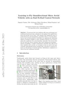 Learning to Fly Omnidirectional Micro Aerial Vehicles with an End-To-End
  Control Network