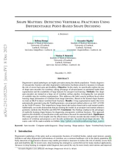Shape Matters: Detecting Vertebral Fractures Using Differentiable
  Point-Based Shape Decoding