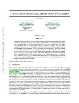 The impact of heteroskedasticity on uplift modeling