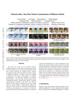 MotionCrafter: One-Shot Motion Customization of Diffusion Models