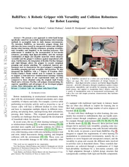 BaRiFlex: A Robotic Gripper with Versatility and Collision Robustness
  for Robot Learning