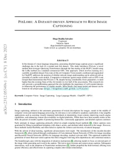 PixLore: A Dataset-driven Approach to Rich Image Captioning