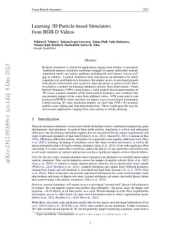 Learning 3D Particle-based Simulators from RGB-D Videos