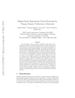 Higher-Order Equivariant Neural Networks for Charge Density Prediction
  in Materials
