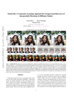NoiseCLR: A Contrastive Learning Approach for Unsupervised Discovery of
  Interpretable Directions in Diffusion Models