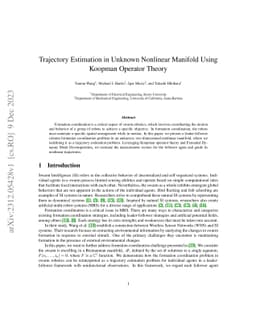 Trajectory Estimation in Unknown Nonlinear Manifold Using Koopman
  Operator Theory