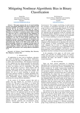 Mitigating Nonlinear Algorithmic Bias in Binary Classification