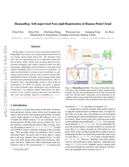 HumanReg: Self-supervised Non-rigid Registration of Human Point Cloud
