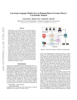 Can Large Language Models Serve as Rational Players in Game Theory? A
  Systematic Analysis