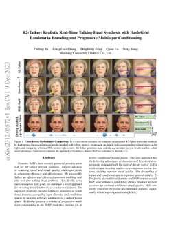 R2-Talker: Realistic Real-Time Talking Head Synthesis with Hash Grid
  Landmarks Encoding and Progressive Multilayer Conditioning
