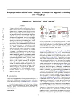 Language-assisted Vision Model Debugger: A Sample-Free Approach to
  Finding and Fixing Bugs