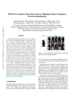 PGDS: Pose-Guidance Deep Supervision for Mitigating Clothes-Changing in
  Person Re-Identification