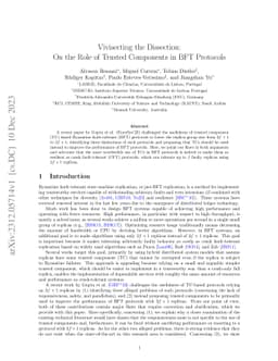 Vivisecting the Dissection: On the Role of Trusted Components in BFT
  Protocols