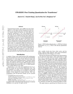 FP8-BERT: Post-Training Quantization for Transformer