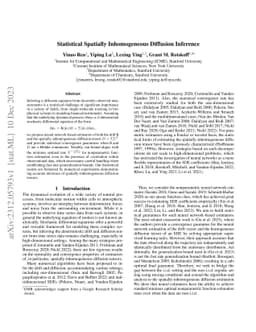 Statistical Spatially Inhomogeneous Diffusion Inference