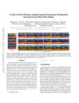 A Video is Worth 256 Bases: Spatial-Temporal Expectation-Maximization
  Inversion for Zero-Shot Video Editing