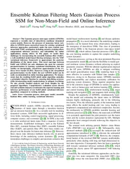 Ensemble Kalman Filtering Meets Gaussian Process SSM for Non-Mean-Field
  and Online Inference