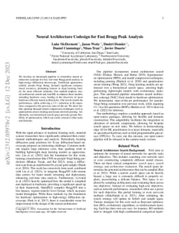 Neural Architecture Codesign for Fast Bragg Peak Analysis