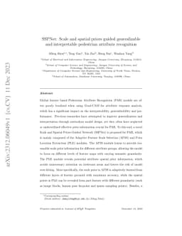 SSPNet: Scale and Spatial Priors Guided Generalizable and Interpretable
  Pedestrian Attribute Recognition