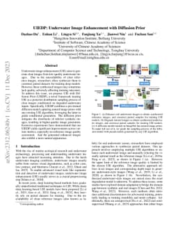UIEDP:Underwater Image Enhancement with Diffusion Prior