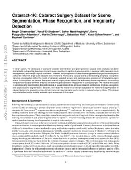 Cataract-1K: Cataract Surgery Dataset for Scene Segmentation, Phase
  Recognition, and Irregularity Detection