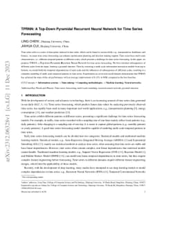 TPRNN: A Top-Down Pyramidal Recurrent Neural Network for Time Series
  Forecasting