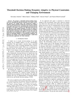 Threshold Decision-Making Dynamics Adaptive to Physical Constraints and
  Changing Environment