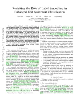 Revisiting the Role of Label Smoothing in Enhanced Text Sentiment
  Classification