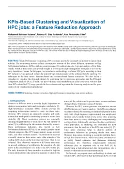 KPIs-Based Clustering and Visualization of HPC jobs: a Feature Reduction
  Approach