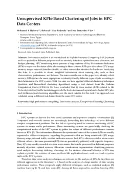 Unsupervised KPIs-Based Clustering of Jobs in HPC Data Centers
