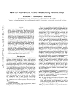 Multi-class Support Vector Machine with Maximizing Minimum Margin