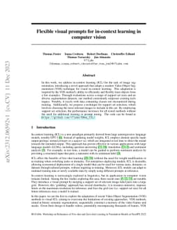 Flexible visual prompts for in-context learning in computer vision