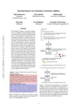 Steering Llama 2 via Contrastive Activation Addition
