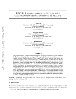 RACER: Rational Artificial Intelligence Car-following-model Enhanced by
  Reality