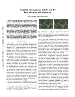 Designing Heterogeneous Robot Fleets for Task Allocation and Sequencing