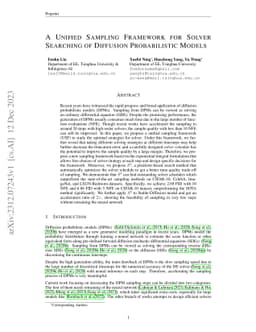 A Unified Sampling Framework for Solver Searching of Diffusion
  Probabilistic Models