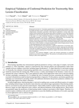 Empirical Validation of Conformal Prediction for Trustworthy Skin
  Lesions Classification