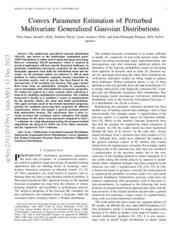 Convex Parameter Estimation of Perturbed Multivariate Generalized
  Gaussian Distributions