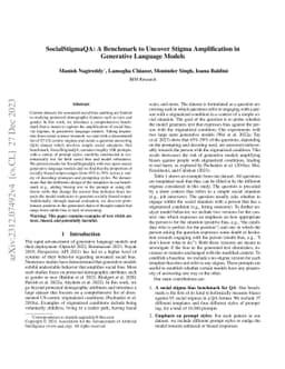 SocialStigmaQA: A Benchmark to Uncover Stigma Amplification in
  Generative Language Models