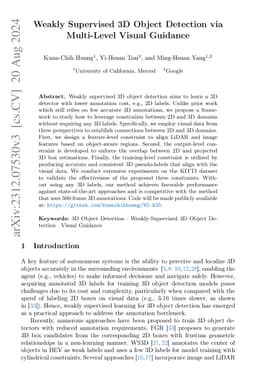 Weakly Supervised 3D Object Detection via Multi-Level Visual Guidance