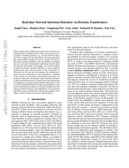 Real-time Network Intrusion Detection via Decision Transformers