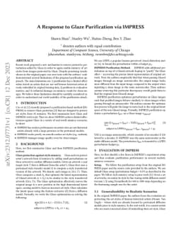 A Response to Glaze Purification via IMPRESS