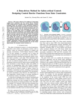 A Data-driven Method for Safety-critical Control: Designing Control
  Barrier Functions from State Constraints