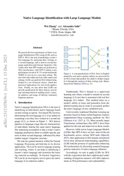 Native Language Identification with Large Language Models