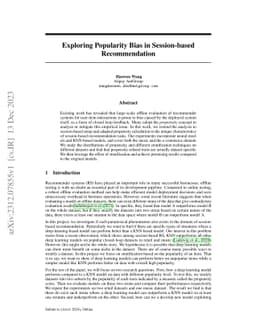 Exploring Popularity Bias in Session-based Recommendation