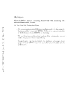 ClusterDDPM: An EM clustering framework with Denoising Diffusion
  Probabilistic Models